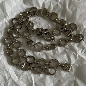 Fossil Polished Silver Link Chain Belt for Women